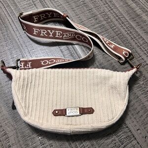 FRYE AND CO. Cream and Brown Crossbody Bag